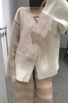 SWAYING/KNIT fleece V-neck cardigan SW202SZ53